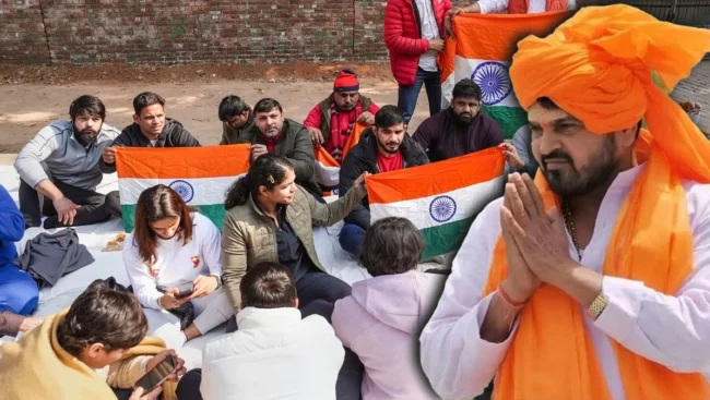 दिल्ली के जंतर-मंतर पर धरना दे रहे पहलवान अपनी इस्तीफा की मांग पर अड़िग