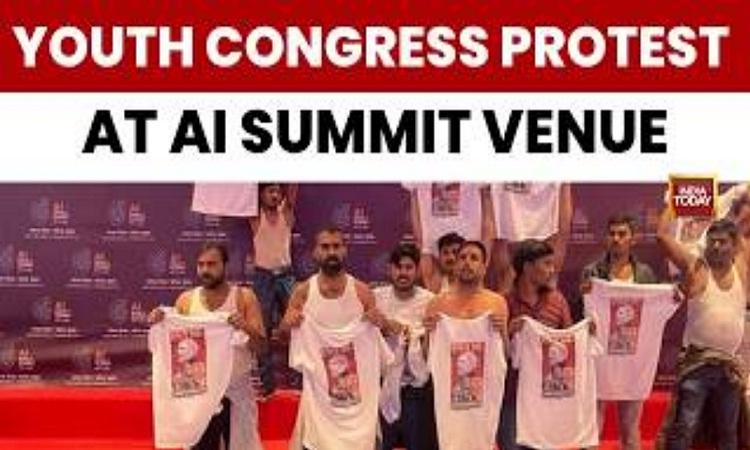 AI Summit Protest: AI समिट में यूथ कांग्रेस का प्रदर्शन, BJP ने बताया ‘टॉपलेस प्रोटेस्ट’, सियासत गरम