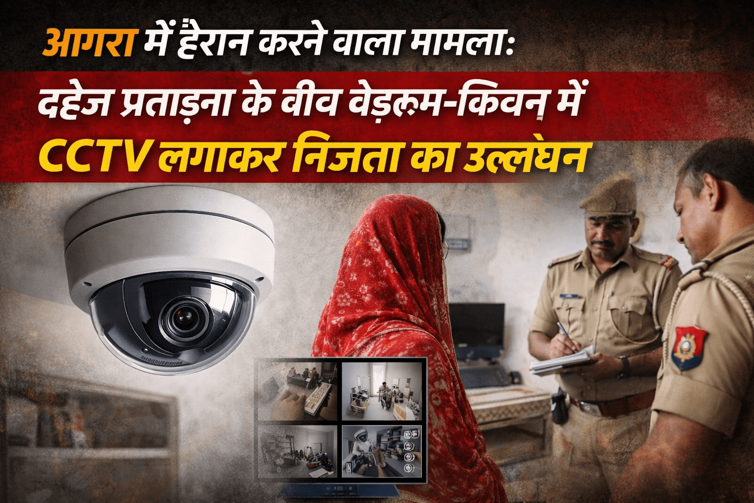 Agra CCTV Privacy Violation: आगरा में हैरान करने वाला मामला: दहेज प्रताड़ना के बीच बेडरूम-किचन में CCTV लगाकर निजता का उल्लंघन