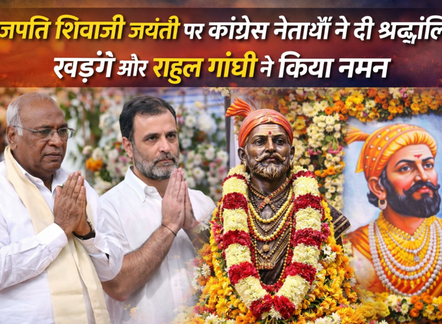 Chhatrapati Shivaji Jayanti: छत्रपति शिवाजी जयंती पर कांग्रेस नेताओं ने दी श्रद्धांजलि, खड़गे और राहुल गांधी ने किया नमन