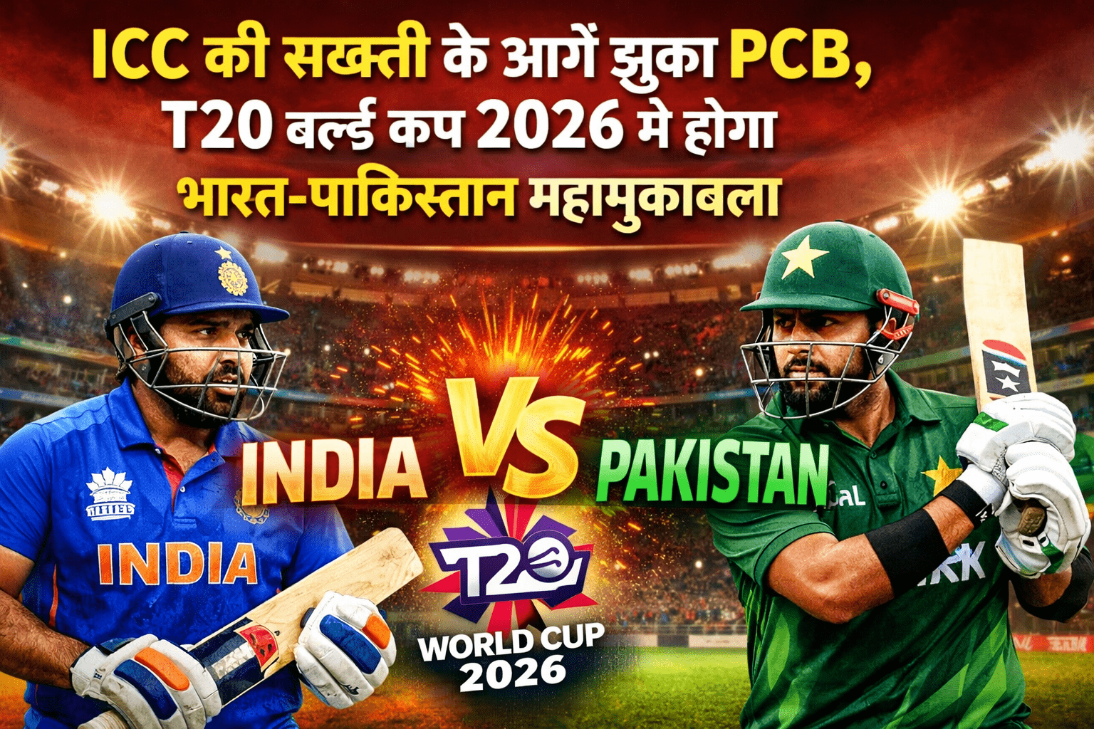 India vs Pakistan: ICC की सख्ती के आगे झुका PCB, T20 वर्ल्ड कप 2026 में होगा भारत-पाकिस्तान महामुकाबला