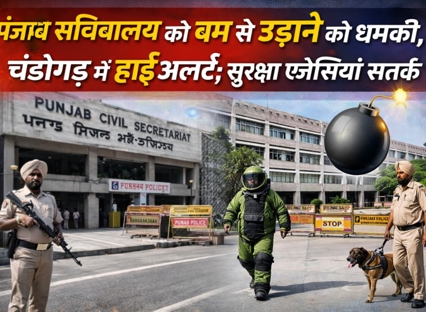 Punjab Civil Secretariat: पंजाब सचिवालय को बम से उड़ाने की धमकी, चंडीगढ़ में हाई अलर्ट; सुरक्षा एजेंसियां सतर्क