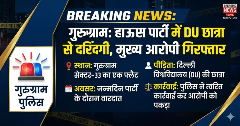 Gurugram House Party Crime