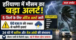 Haryana Weather Alert