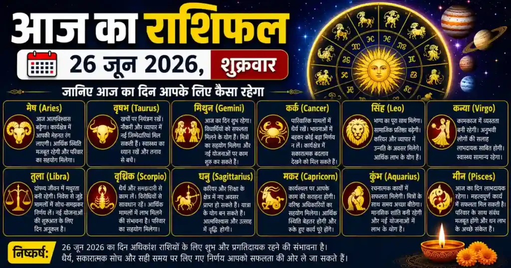 Horoscope 26 June 2026