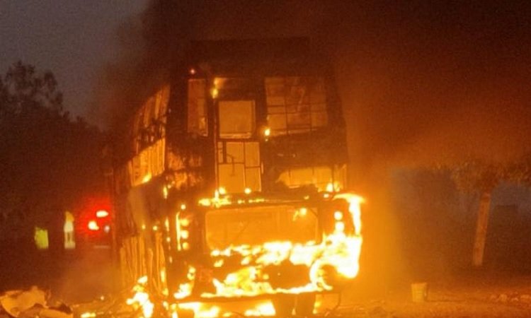 Hisar Night Shelter Bus Burnt