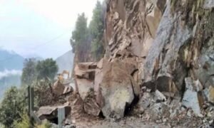 Landslide Cuts Off Road