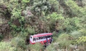 Bus Fell Into Ditch